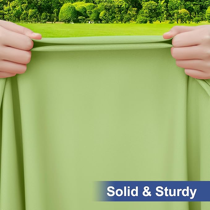 homing Rectangle Table Cloth Cover, Waterproof Polyester Elastic Fitted Tablecloth, Fits for 4 Foot Folding Tables, Washable Table Protector for Picnic, Camping, Outdoor (Sage Green, 24" x 48")