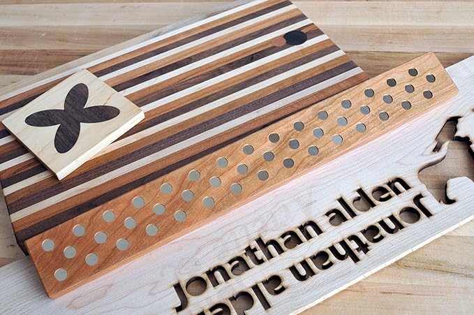 Magnetic Wooden Knife Bar Holder Strip, Cherry or Walnut, 12, 16, 20, or 24 Inch (12 Inch, Cherry)
