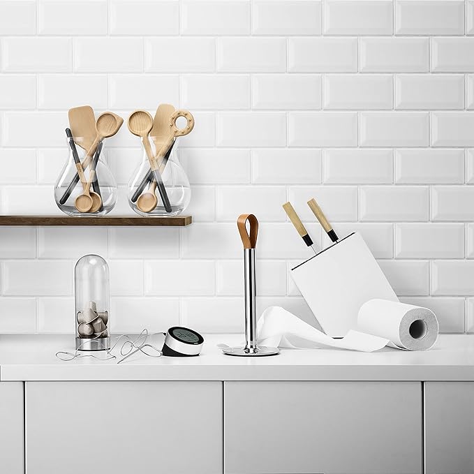 EVA SOLO | Angled Aluminum Knife Stand | Holds up to 20 knives (Sold Separatly) | Easy to Clean | Danish Design, Functionality & Quality | White