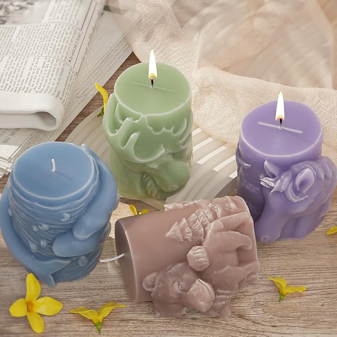 Dolphin Cylinder Animal Resin Casting Silicone Mold for Home Decor & Candle Making Wave Spiral Mold