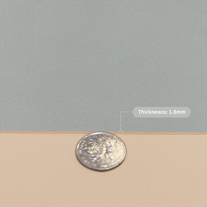 Leather Desk Mat - 18x36 Inch Waterproof Easy to Clean Can Conceal Flaws Protector The Table Top from Scratches Used for Coffee Table Office Table Dresser(Light Brown+Gray 18x36)