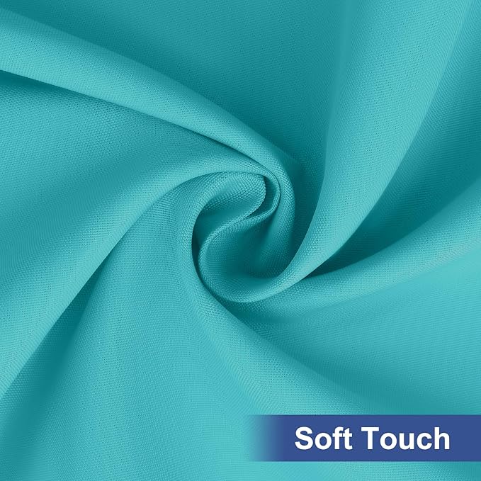 homing Rectangle Table Cloth Cover, Waterproof Polyester Elastic Fitted Tablecloth, Fits for 6 Foot Folding Tables, Washable Table Protector for Picnic, Camping, Outdoor (Turquoise, 30" x 72")