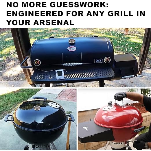 BBQ Thermometer 2-3/8" Oversized Dial, 50-800°F Smoker Thermometer Weatherproof with Easy Read Numbers - Grill Temp Gauge for Charcoal Grill & Meat Smoking Kit Includes Mounting Hardware
