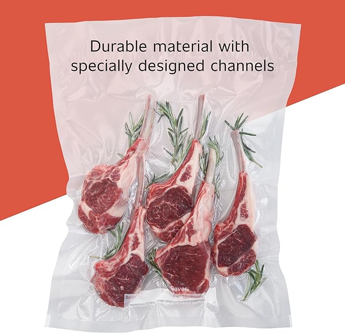 FoodSaver Custom Fit Airtight Food Storage and Sous Vide Vacuum Sealer Bags, 8 x 20' (Pack of 3), Perfect for Meal Prep and Sous Vide Cooking