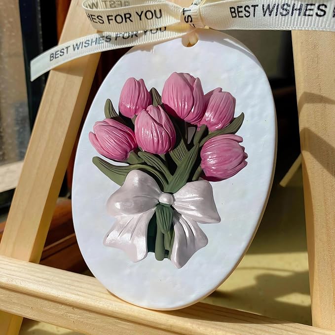 3D 2 Pack Tulip Bouquet Candle Mold, Plant Silicone Mold, Flower Resin Mold for Soap Soy Wax Epoxy DIY Handcraft Home Ornaments Car Air Freshener Home Decoration