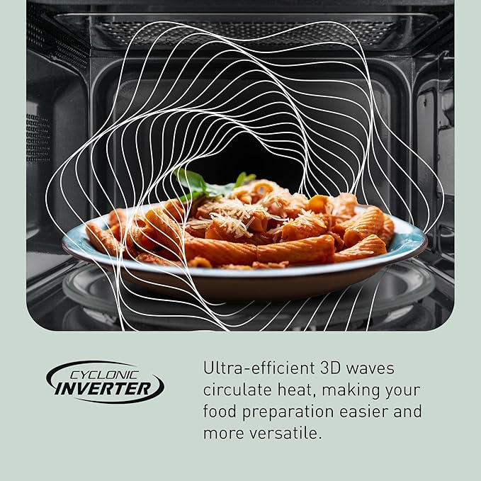 Panasonic Microwave Oven, Stainless Steel Countertop/Built-In Cyclonic Wave with Inverter Technology and Genius Sensor, 2.2 Cu. Ft, 1250W, NN-SN97JS (Silver)