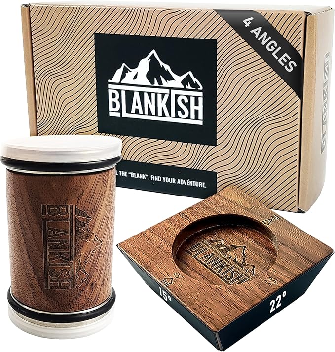 BLANKISH - Rolling Knife Sharpener - Professional Knife Sharpening Kit with 15° 17° 20° and 22° Base, Easy to Use