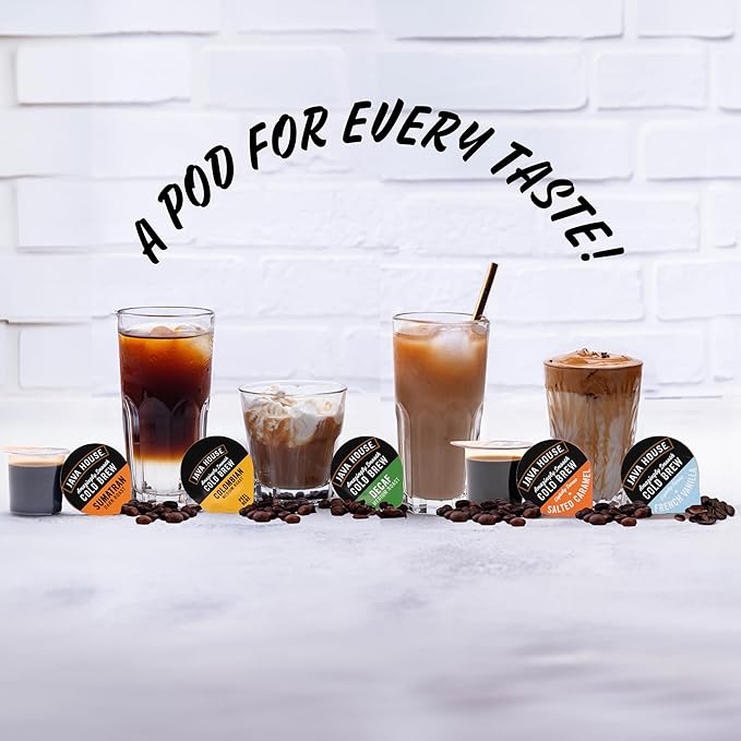 Java House Cold Brew Coffee Concentrate Single Serve Liquid Pods, (6 Count of 1.35 Fl Oz Pods) 8.1 Fl Oz, Pack of 6,Total 36 count