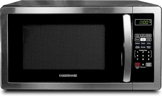 Farberware FMWO11AHTBKB 1.1 Cu. Ft. Countertop Microwave Oven, Stainless Steel