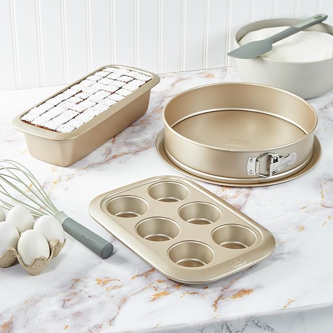 Berghoff Balance Nonstick Springform Cake Pan 11" x 11" x 2.25", Removable Bottom, Lightweight Carbon Steel, Ferno-Green, Non-toxic Coating Bakeware, Leakproof, Oven Safe Up To 450°F
