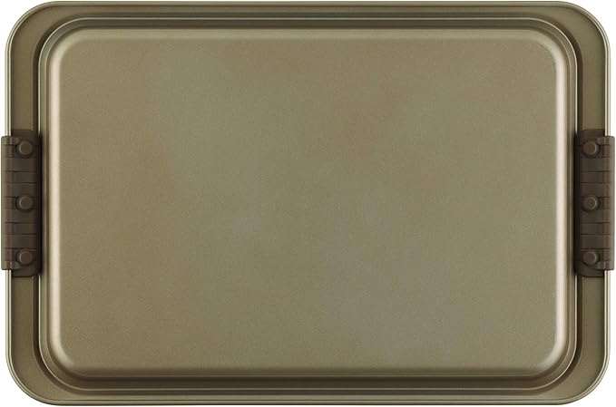 Anolon Bronze Nonstick Baking Sheet / Cookie Sheet / Cookie Pan with grips - 10 Inch x 15 Inch, Brown