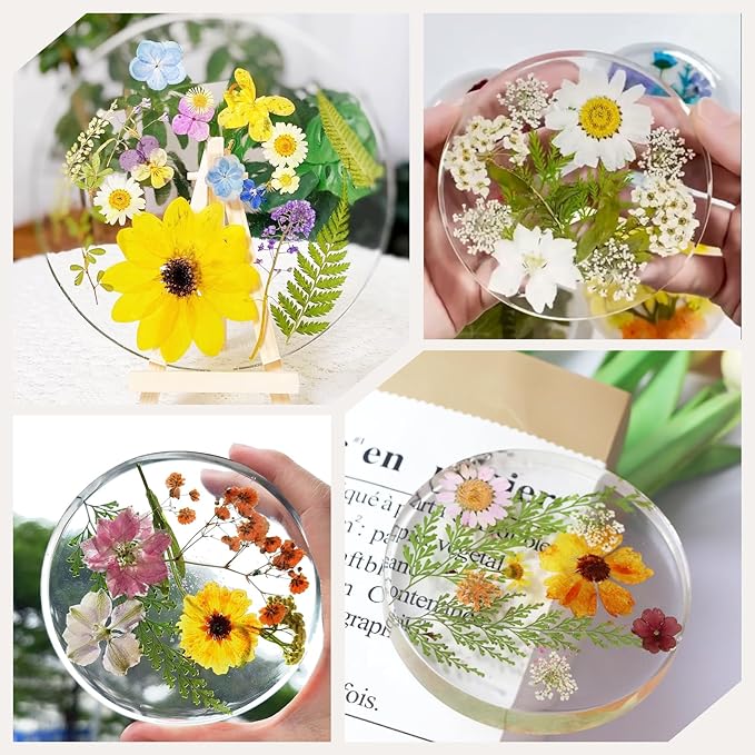 Deep Round Resin Coaster Molds, 6 Cavity Thicken Round Silicone Coaster Molds for Epoxy Resin, DIY Crafts, Bouquet Preservation,Home Decoration