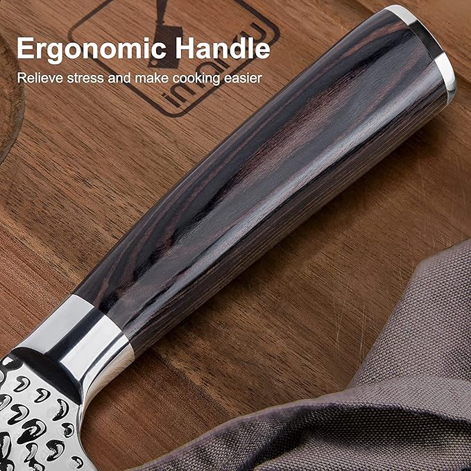 imarku Damascus Chef Knife, 8 Inch Kitchen Knife Ultra Sharp Cooking Knife HC German Stainless Steel Japanese Knife for Kitchen, Hand-Hammered Design, Ergonomic Handle, Christmas Gifts for Women Men