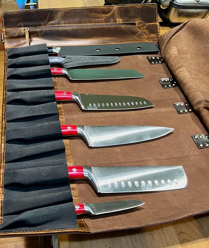 Rustic Town Genuine Leather Chef Knife Roll All Purpose Chef Roll