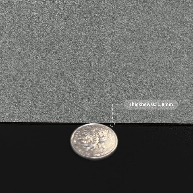 Leather Dresser Cover,1.8mm Thick,14x60 Inch,Dresser Protector Top,Dresser Top Protector,Dresser Cover Top,Dresser Top Cover,Dresser Cover Top for Bedroom.(Black+Gray,14x60)