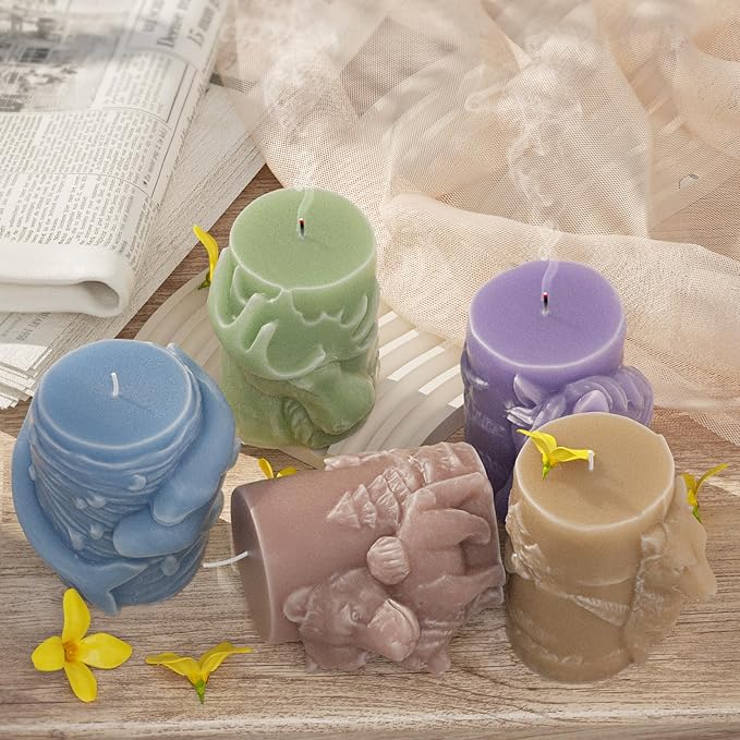 Cylinder Deer Silicone Molds - Resin, Cake, Soap & Clay Molds - Candle Making & Craft Supplies
