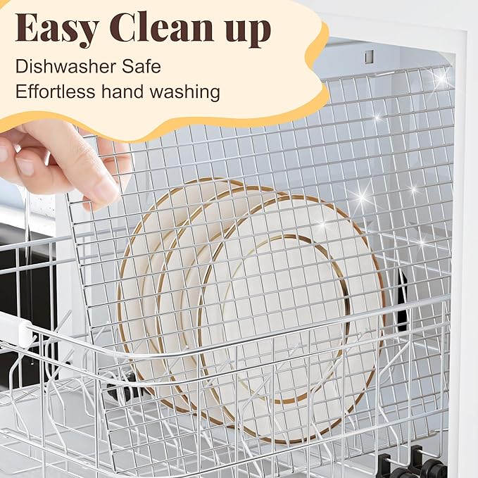 Cooling Racks for Cooking and Baking - 2 PCS 11.65" x 16.85" Grid Wire Baking Rack for Oven Cooking, Baking, Grilling, Roasting - Dishwasher Safe Bacon Rack - Fits Half Sheet Cookie Pan