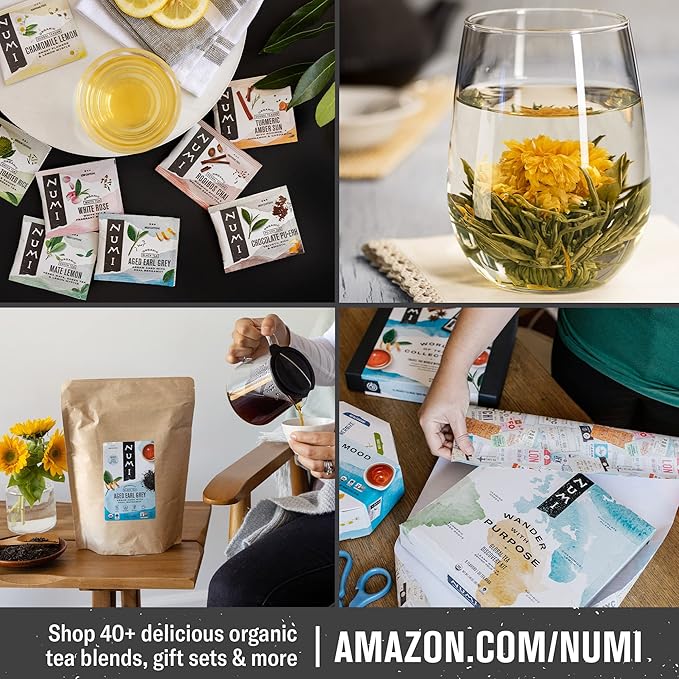 Numi Organic Yuzu Bancha Japanese Green Tea, 48 Green Tea Bags, Micro-Plastic Free