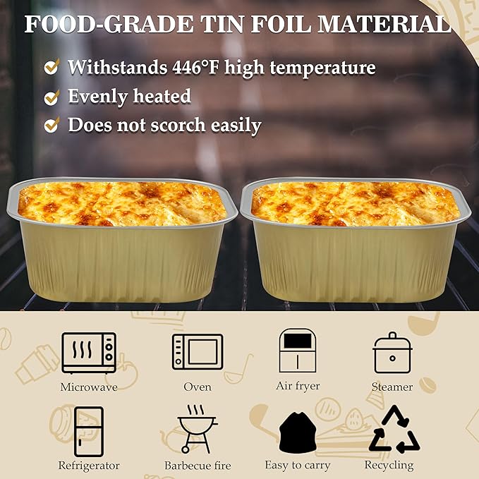Cupcake Liners with Lids, 30pcs 10oz Mini Cake Pans With Lids Disposable Aluminum Foil Creme Brulee Ramekins Cake Cups Aluminum Pans With Lids Baking Cups, Gold, HG01AP300GDX30