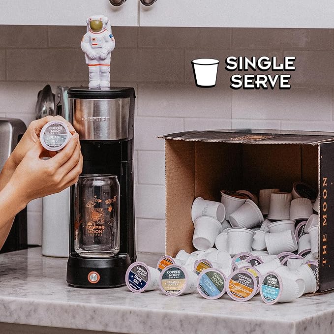Copper Moon Single Serve Coffee Pods for Keurig K-Cup Brewers, Classic Black Brew Over Ice, 20 Count