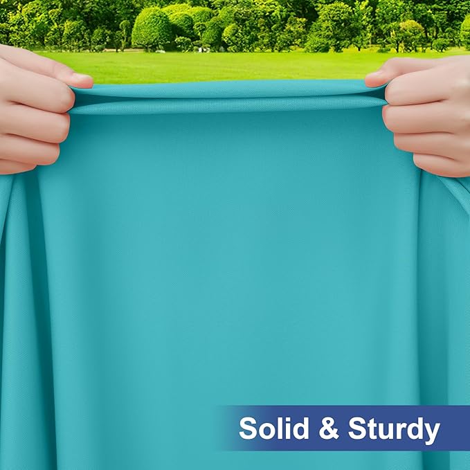 homing Rectangle Table Cloth Cover, Waterproof Polyester Elastic Fitted Tablecloth, Fits for 5 Foot Folding Tables, Washable Table Protector for Picnic, Camping, Outdoor (Turquoise, 30" x 60")