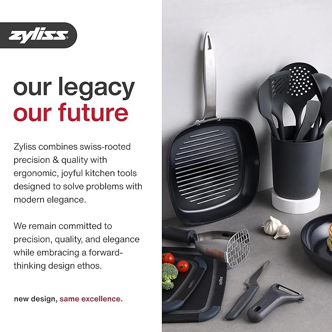 Zyliss Comfort Pro 12-Piece Cutlery Block Set - German Stainless Steel Kitchen Knife Set - Dishwasher Safe Knife Set & Acacia Knife Storage Block - 12 Pieces