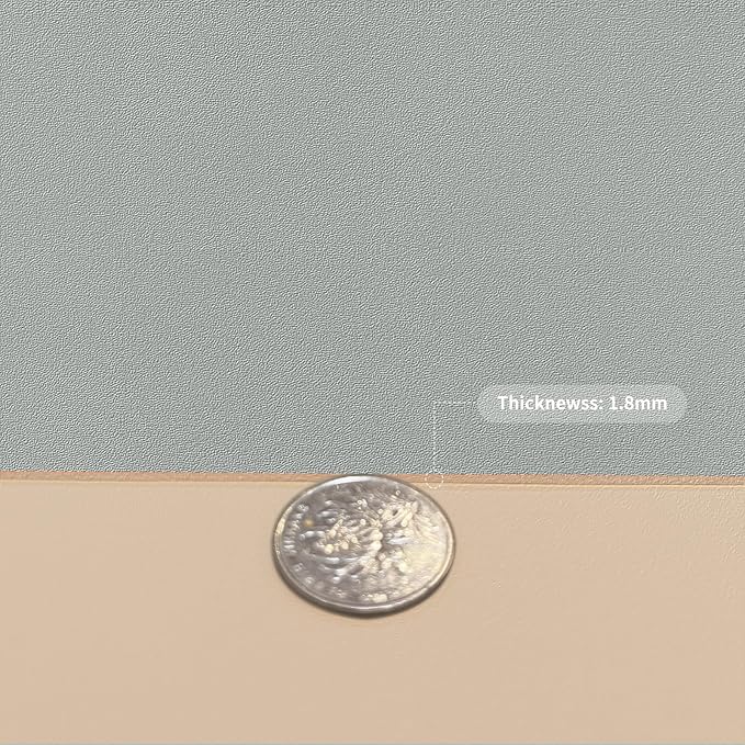 Leather Table Cover,1.8mm Thick,24x60 Inch Desk Cover,Large Desk Mat,Table Protector,Table Cover Protector,Desk Protector,Table Pad,(Light Brown+Gray,24x60)