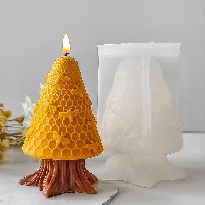 Honeybee Honeycomb & Animal Candle & Resin Casting Molds - 3D Silicone Molds for Candle Making & Jewelry Resin Craft Supplies