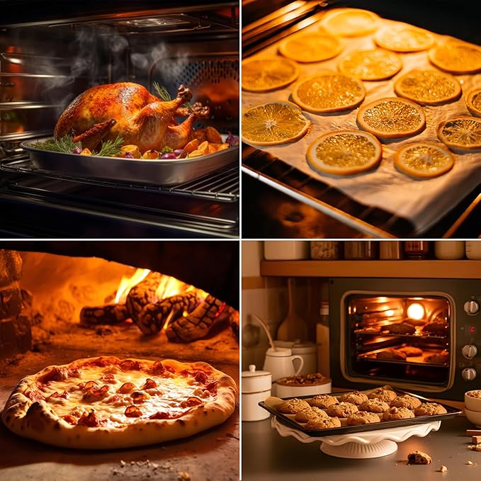 10 Pack Oven Thermometer 50-300°C/100-600°F Stainless Steel Oven Thermometers with Large Dial, Oven Temperature Gauge for BBQ Cooking Baking Grill Smoker
