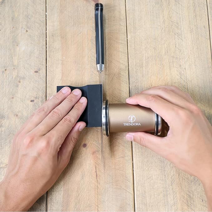Heavy Duty Knife Sharpener: Engineered in Japan, Knife Blade Repair and Restoration Tool with Ball Bearings and Detachable Dual-Sided Diamond Sharpening Plates