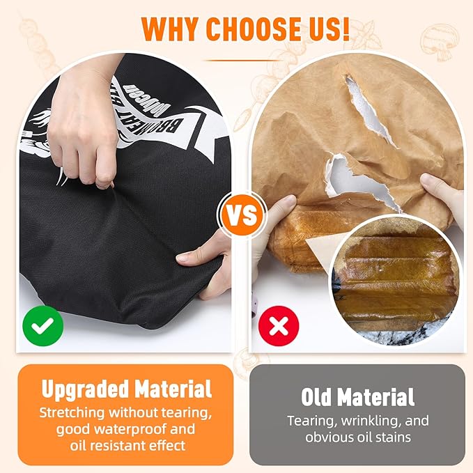 Upgraded BBQ Blanket for Resting Meat,Smoker Accessories Brisket Blanket, Insulated Meat Resting Bag with Wide Mouth for Steaks/Pork Shoulders/Turkeys, BBQ Accessories Grilling Gifts for Men (23inch)