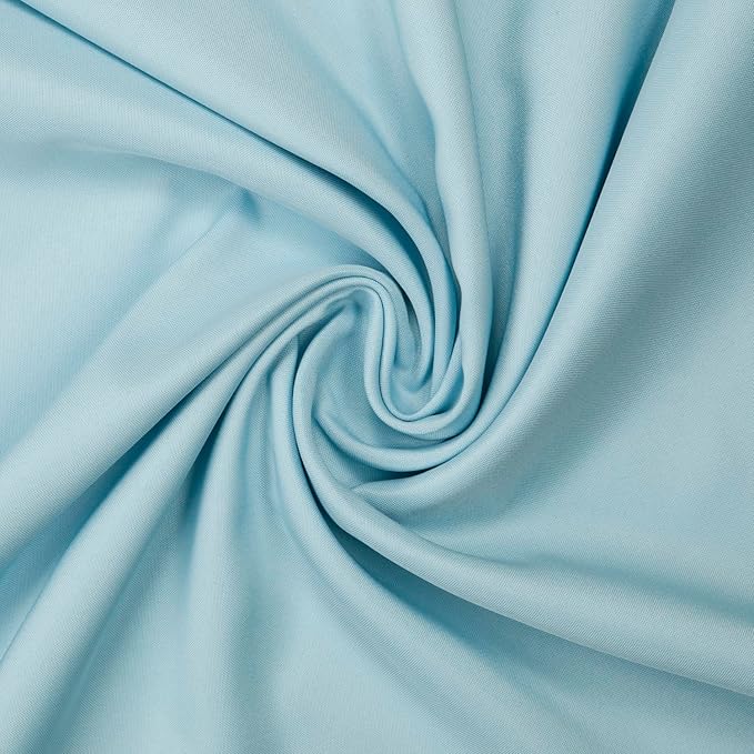 Gee Di Moda Rectangle Tablecloth - 90 x 156 Inch Baby Blue Table Cloth for 8 Foot Table with Floor-Length Drop - Heavy Duty Washable Fabric - 8 Ft Buffet Table, Holiday Party, Wedding & Baby Shower