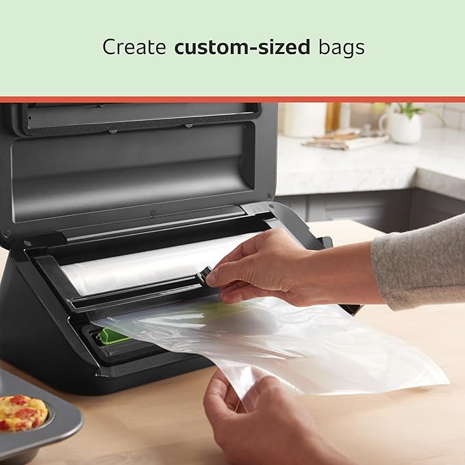 FoodSaver Custom Fit Airtight Food Storage and Sous Vide Vacuum Sealer Bags, 8 x 20', Perfect for Meal Prep and Sous Vide Cooking (Pack of 12)
