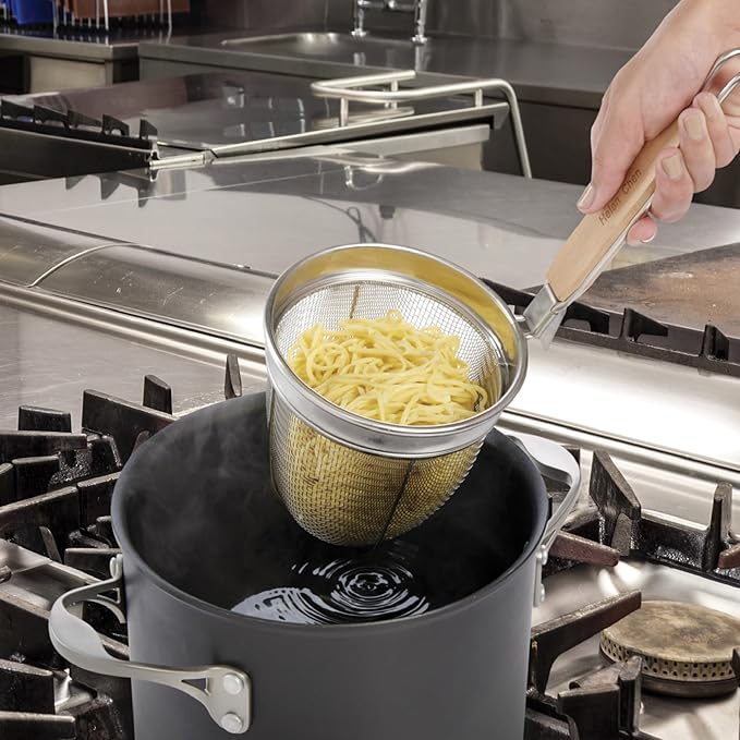 Helen's Asian Kitchen Helen’s Asian Kitchen Stainless Steel Mesh Spide, 6-Inch, Basket, Silver