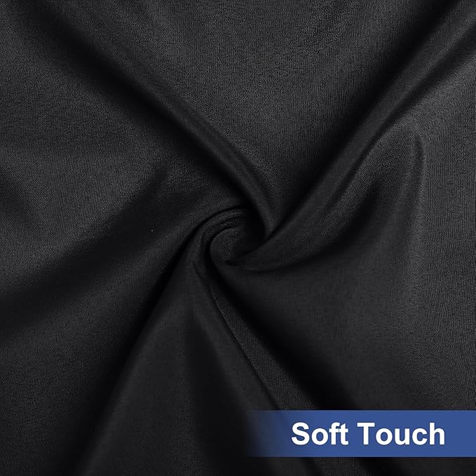 homing Rectangle Table Cloth Cover, Waterproof Polyester Elastic Fitted Tablecloth, Fits for 4 Foot Folding Tables, Washable Table Protector for Picnic, Camping, Outdoor (Black, 24" x 48")