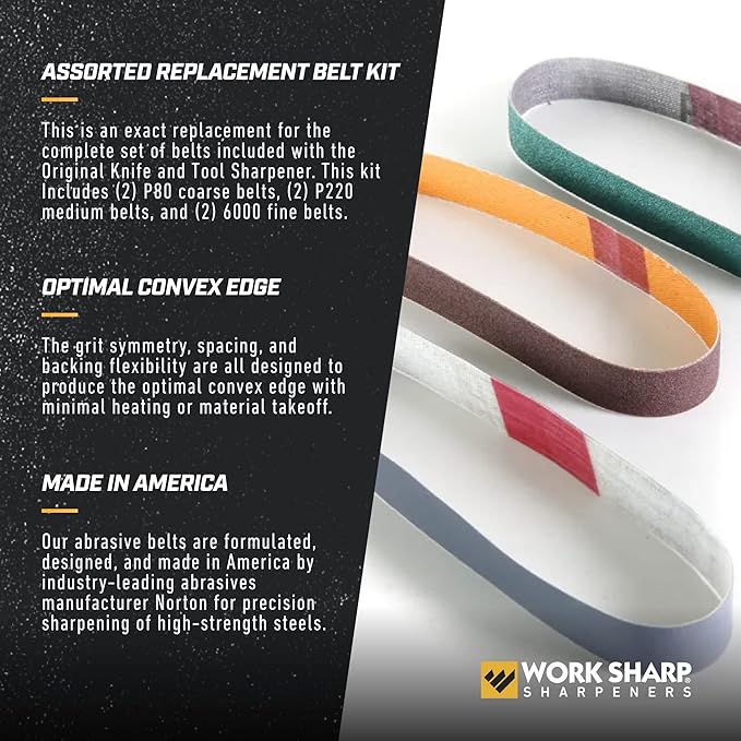 Work Sharp Knife and Tool Sharpener with extra replacement belts