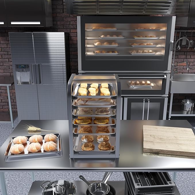 Pack of 6 | 13 in. x 18 in. Half Size Aluminum Bun. / Sheet Pan | Ideal for baking, roasting, cooling, prepping, or storing - a must-have in restaurants, bakeries, and busy kitchens.