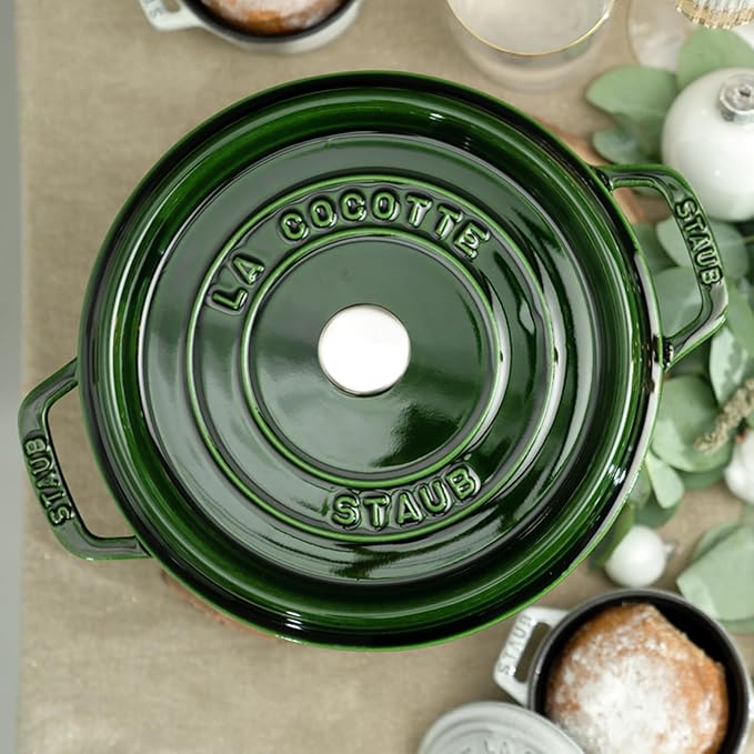 Staub Cast Iron Cocotte Made in France, 4-qt, Basil