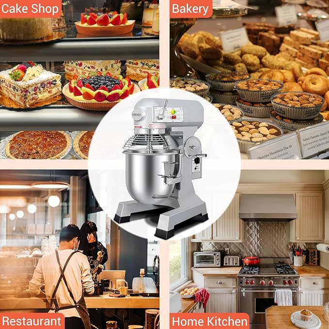 20 QT Stand Mixer, Commercial Industrial Grade Kitchen Electric Food Mixer with Stainless Steel Bowl, 3 Types of Mixing Tools, Built for Professional Baking: Effortlessly Handles Large Recipes