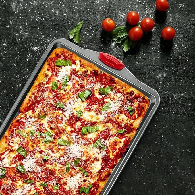 Boxiki Kitchen Nonstick Baking Sheet Pan – Heavy-Gauge Carbon Steel, Warp, Dent, and Rust-Resistant – Gourmet Rimmed Half Cookie Sheet Trays, Non-Toxic for Exceptional Baking Performance - 15x10 Inch