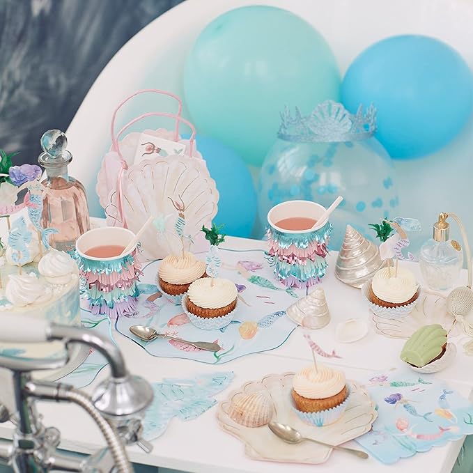 WATERCOLOR CLAM SHELL PLATES