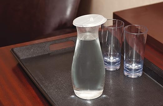 Carlisle FoodService Products CFS 7090107 Cascata Carafe Juice Jar Beverage Decanter Only, Plastic.50 L, Clear (Pack of 12)