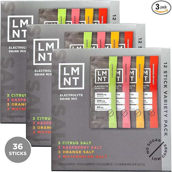 LMNT Zero Sugar Electrolytes - Variety Pack Bundle | Drink Mix | 36-Count