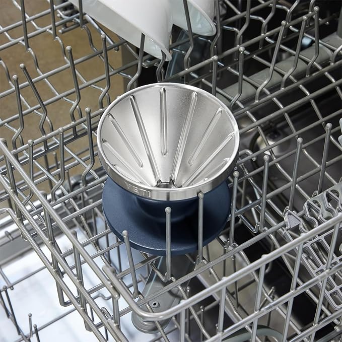 YETI Pour Over Coffee Maker Accessory Ramblers, Designed for Perfect Coffee Extraction Anywhere, Stainless Steel, fits any V60 Filter, Black Forest Green
