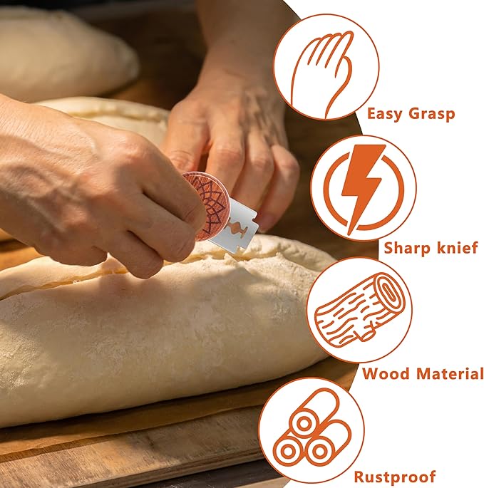 UFO Bread Lame Cutter for Homemade Sourdough,Bread Scorer Tool for Sourdough with 5 Blades and Storage Cover,Slashing Tool Bread Cutting Knife for Artisan Bread and Baguette Makers,Flower