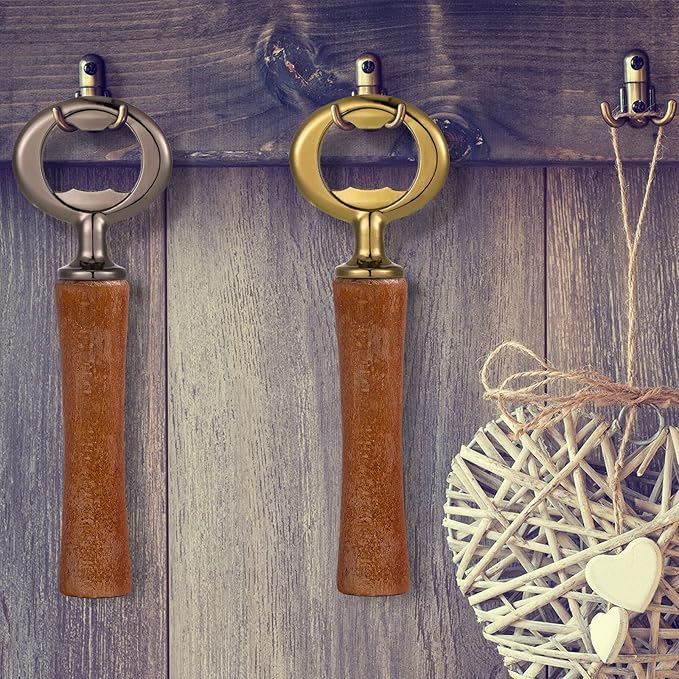 Patelai 5 Pieces Metal Bottle Opener Kit Blank Stainless Steel Bottle Opener Inserts Hardware for Wedding Wine Party DIY Project Craft Wood Turning