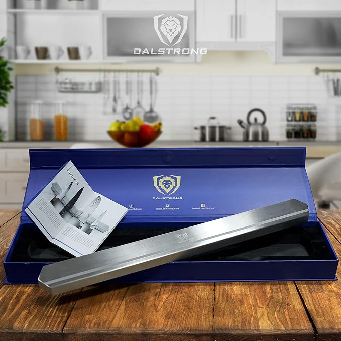 Dalstrong Magnetic Knife Holder Wall - Satin Finish 201 Stainless Steel - Knife Magnetic Strip - Elegant Design - 18" x 2" - Powerful Magnet Kitchen Bar - Easy to Mount - Securely Display your Knives