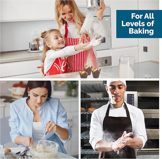 Tulip Cupcake & Muffin Liners – 50gsm XL Floral Baking Cups – 200 Pcs Natural & Non Toxic Paper Wrappers for Wedding, Bakery, & Party Supplies, Brown, by BHI Packaging