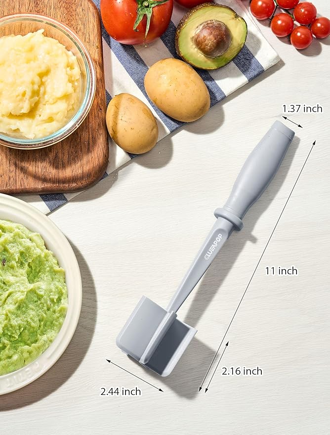 Premium Meat Chopper for Ground Beef - CLUEAPOP Heat Resistant Meat Masher - Kitchen Tools & Gadgets - Ground Beef Smasher - Non Stick Hamburger Chopper - Cook Ground Meat with Easy