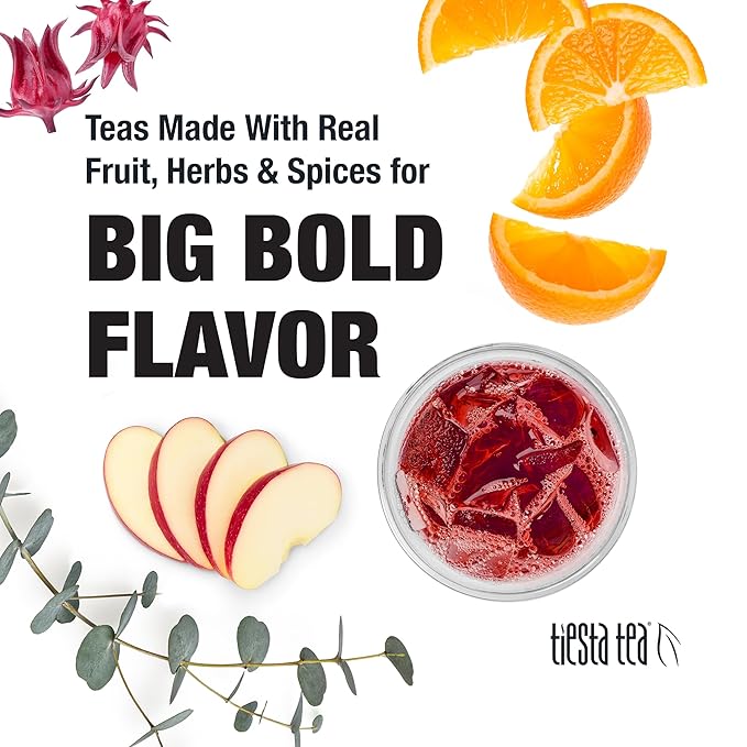 Tiesta Tea - Palm Beach Punch Cold Brew Tea, Loose Leaf, Fruit Punch Herbal Blend, Premium Iced Blend, Non-Caffeinated, 10 Cold Brew Bags, Makes One 64oz Pitcher Each